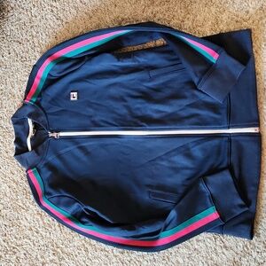 FILA Sport Full-Zip Blue Green Pink Athleticwear Track Jacket Size Medium